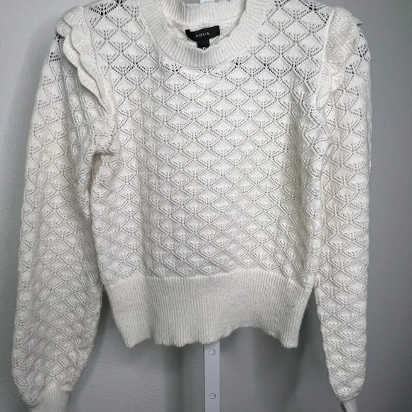 Aqua Cream Crew Neck Sweater - Picture 5 of 9